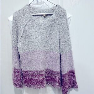 Gray and Purple Women's Sweater